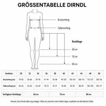 Dirndl Damen Blau | Elegantes Midi Dirndl fürs Oktoberfest