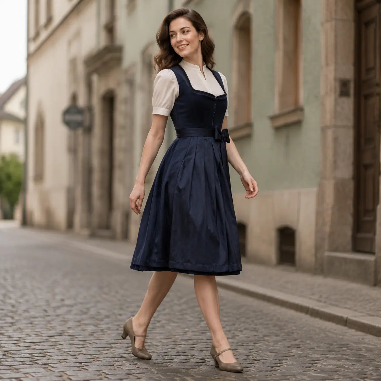 Samt-Trachtenkleid Lifestyle-Bild