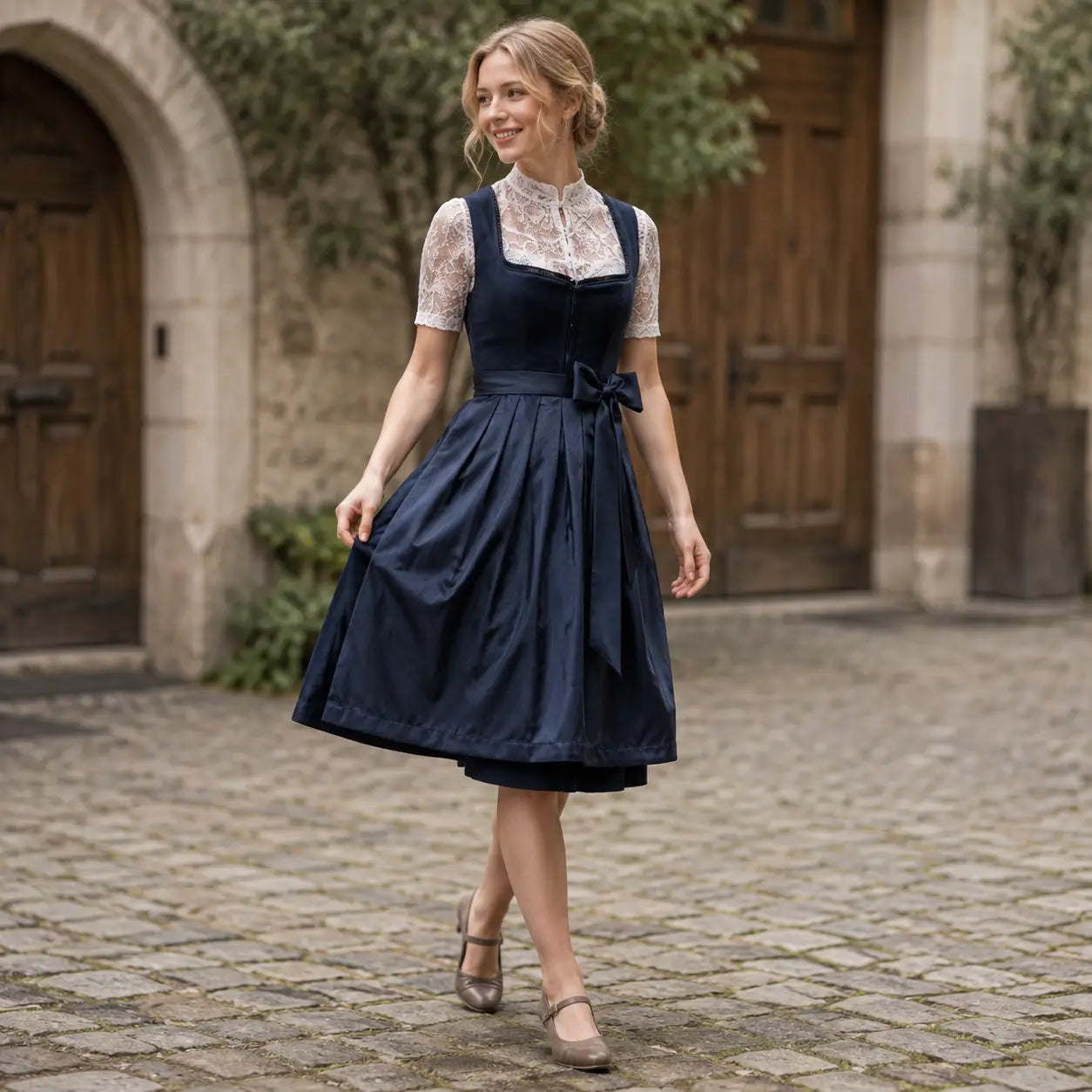 Samt-Trachtenkleid Lifestyle-Bild 