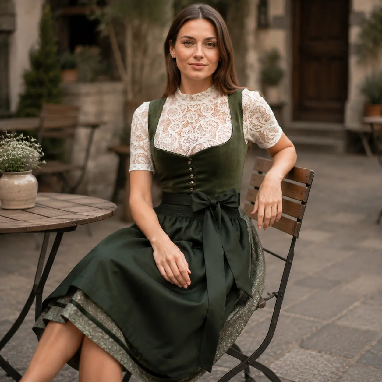 Samt-Trachtenkleid Lifestyle-Bild 