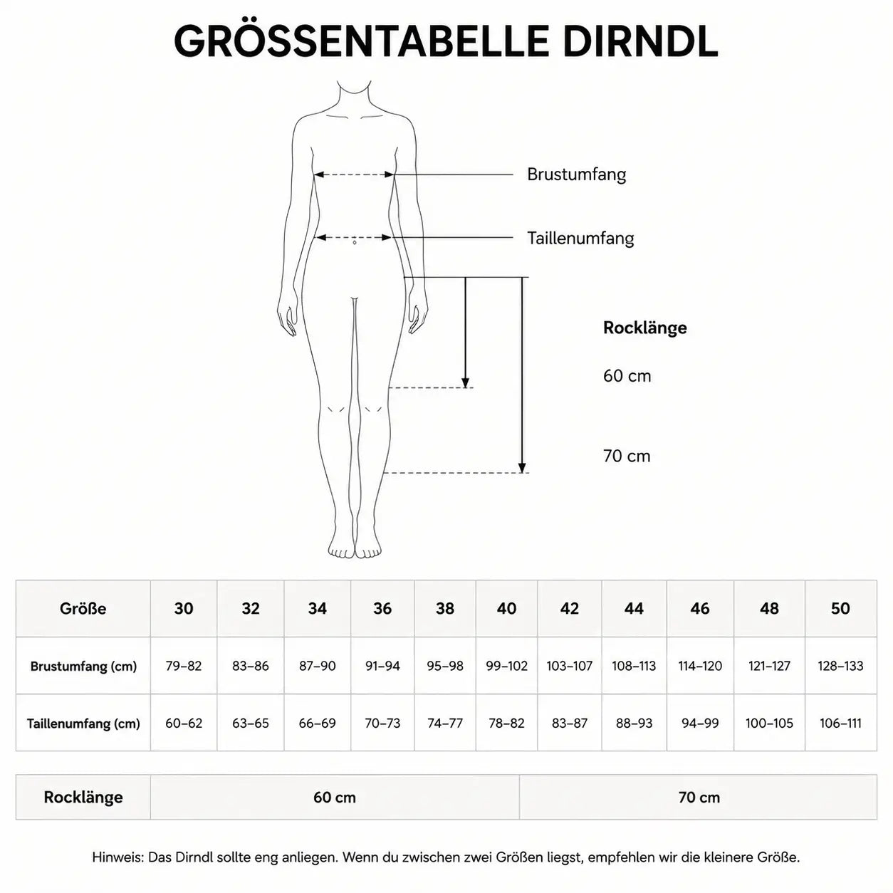  Elegantes Trachtenkleid Größentabelle
