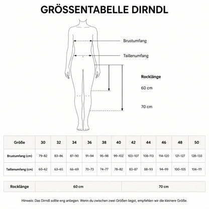  Elegantes Trachtenkleid Größentabelle