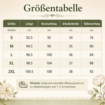 Dirndl_Damen Größentabelle 