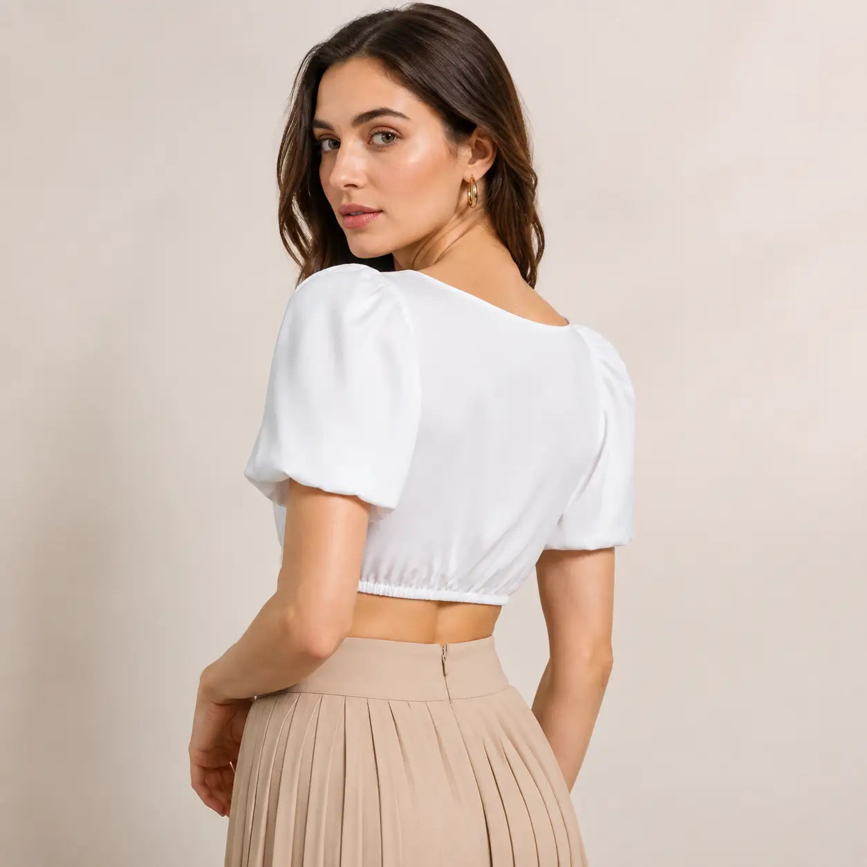 Dirndlbluse Damen mit Puffärmeln