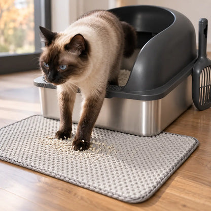 Edelstahl Katzenklo Lifestyle-Bild 