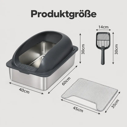 Edelstahl Katzenklo Produktgröße