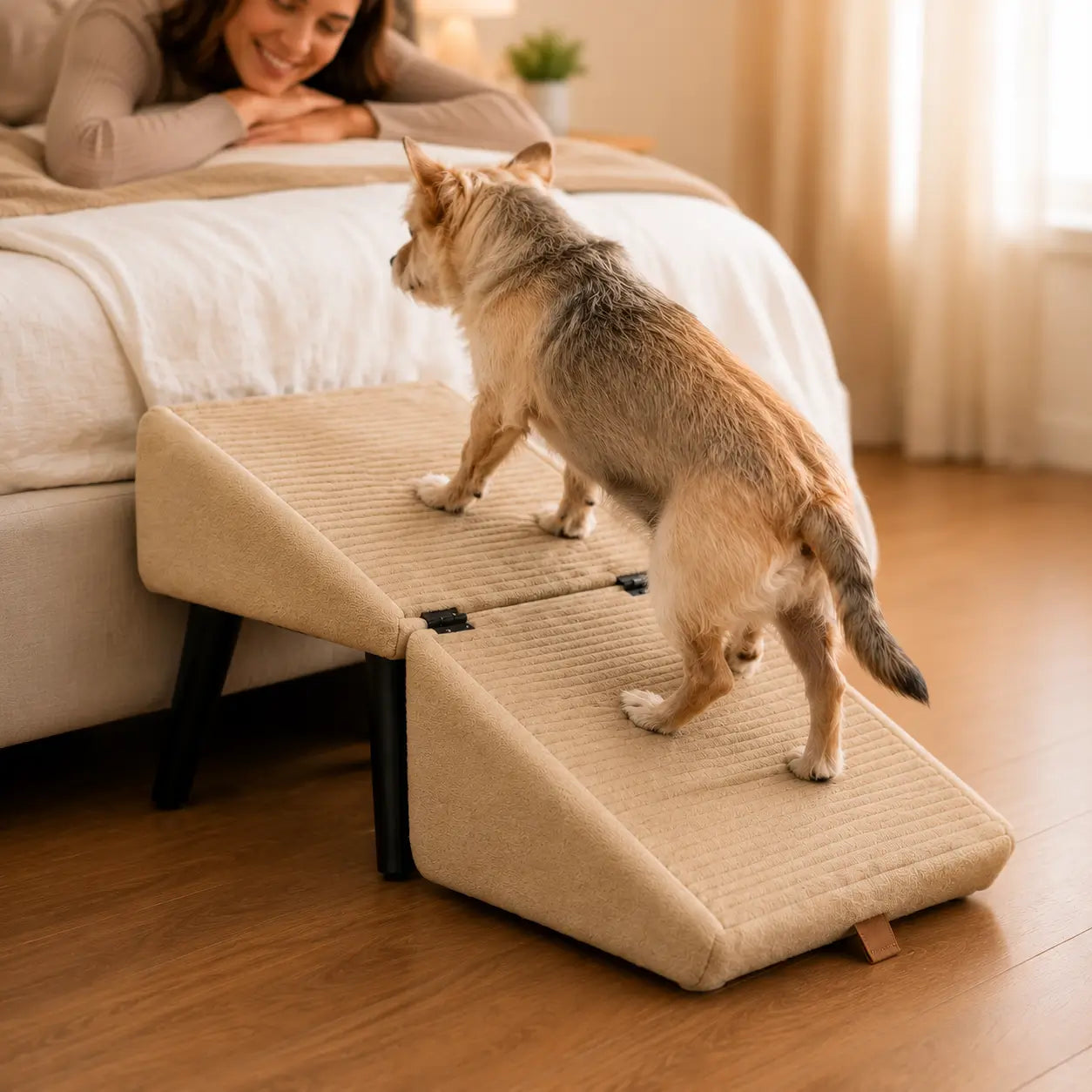 Faltbare Hundetreppe Lifestyle-Bild