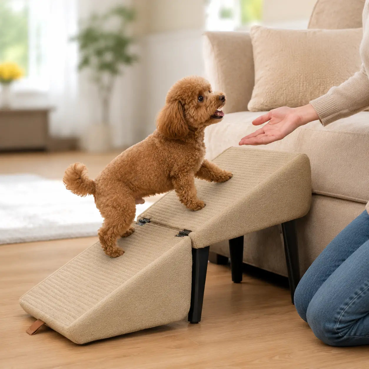 Faltbare Hundetreppe Lifestyle-Bild