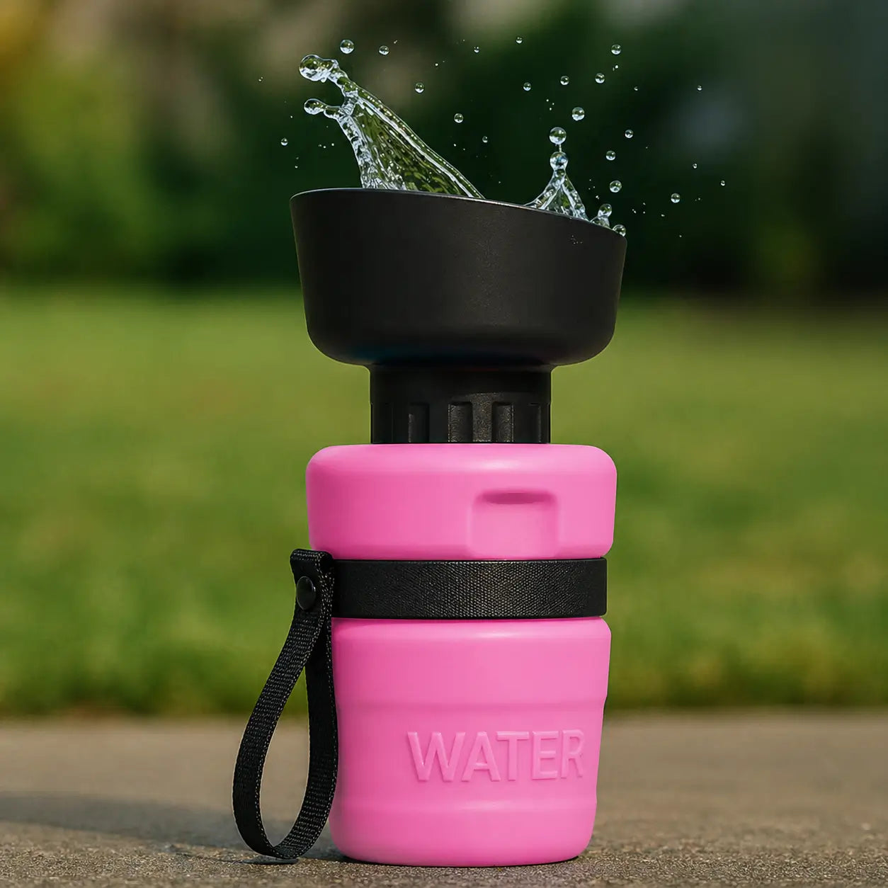 Hundewasserflasche Rosa