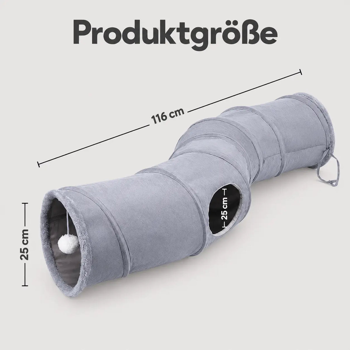 Faltbarer Katzentunnel Produktgröße 