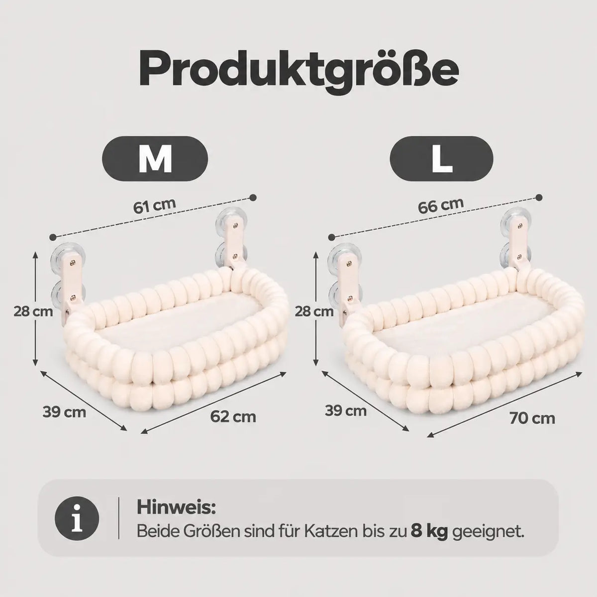 Katzenhängematte Produktgröße