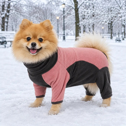 Fleece Hundemantel | Warm mit Beinen für Herbst & Winter