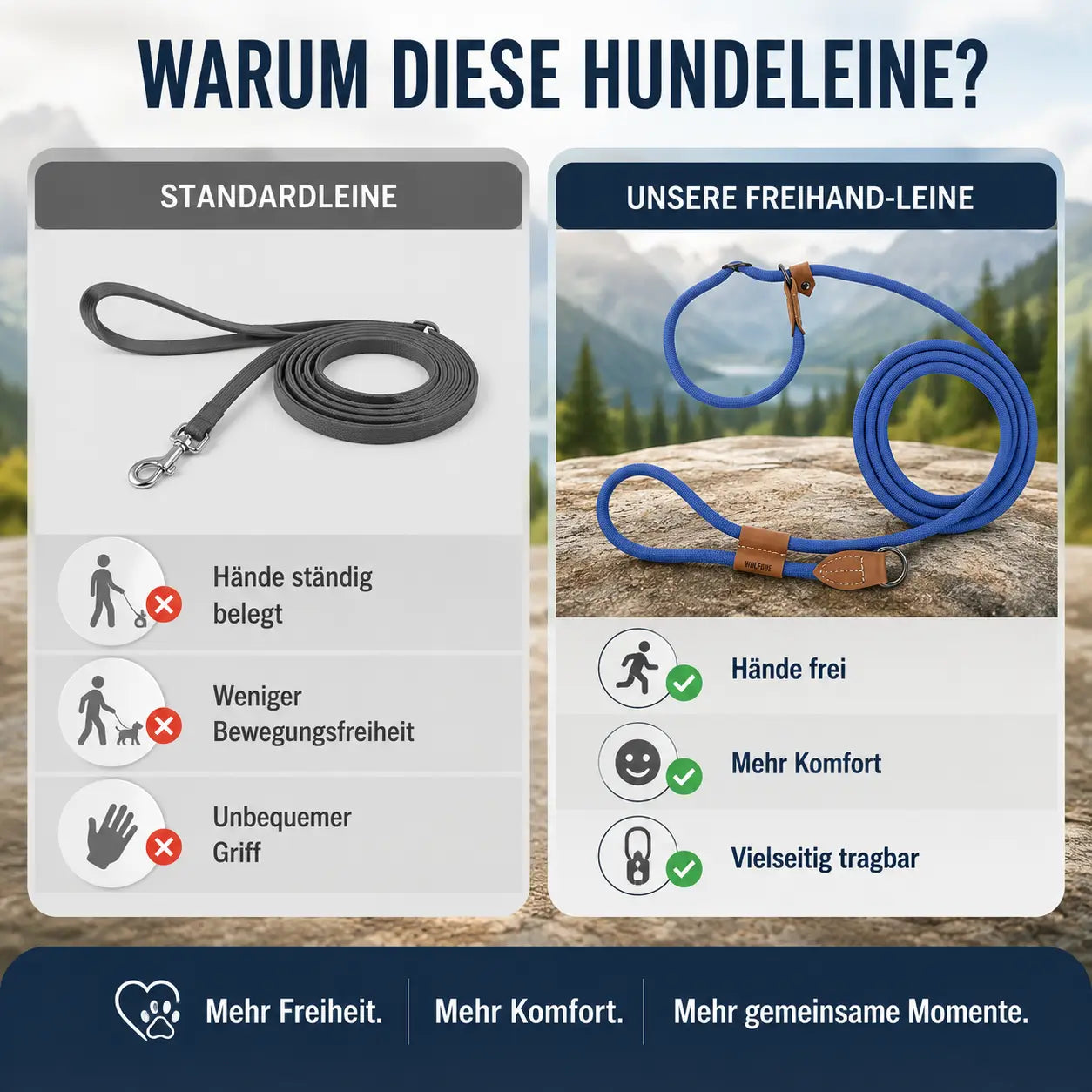 Freihand Hundeleine Vergleich 