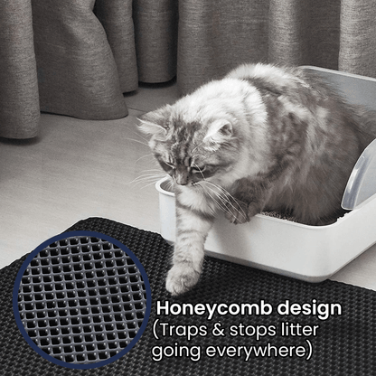 CleanPaw – Die hygienische Katzenstreumatte mit Wabenstruktur für ein sauberes Zuhause