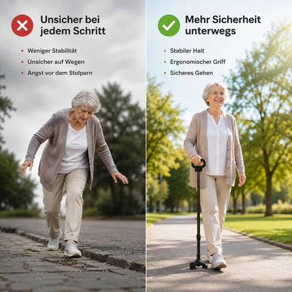 Gehstock mit Sitz klappbar  Problem & Lösung