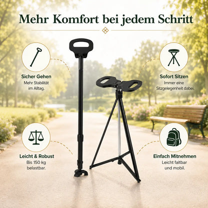 Gehstock mit Sitz klappbar Vorteile