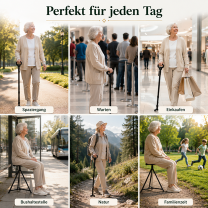 Gehstock mit Sitz klappbar Anwendungsszenarien
