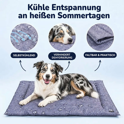 Hunde Kühlmatte wasserdicht & faltbar | Selbstkühlend Sommer
