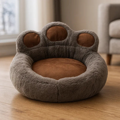 Hundebett in Pfotenform | Beruhigendes & Waschbares Kuschelbett
