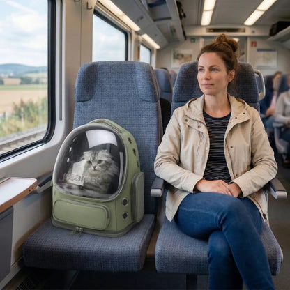 Katzen Rucksack Transporttasche | Atmungsaktiver Katzenrucksack Reise