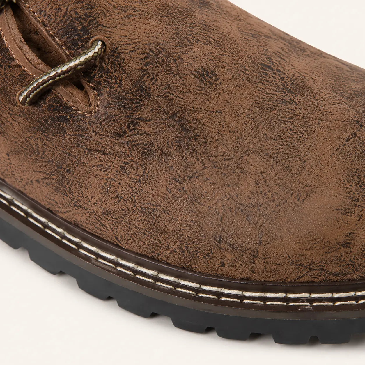 Haferlschuhe Herren aus Leder Detailaufnahme