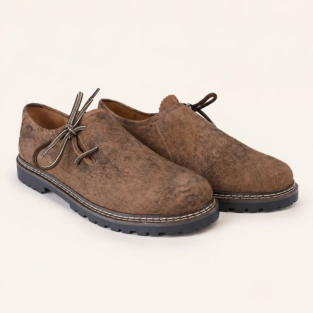 Haferlschuhe Herren aus Leder Seitenansicht