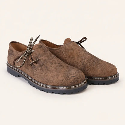Haferlschuhe Herren aus Leder Seitenansicht