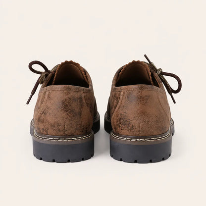 Haferlschuhe Herren aus Leder Rückansicht