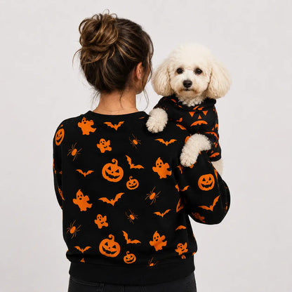 Herbst & Halloween Partnerlook | Pullover für Mensch & Hund