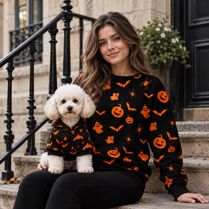 Herbst & Halloween Partnerlook | Pullover für Mensch & Hund