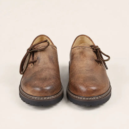 Herren Haferlschuhe Braun Vorderansicht
