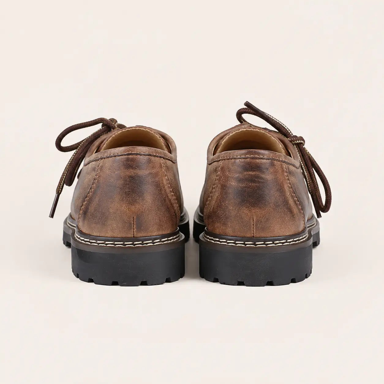 Herren Haferlschuhe Braun Rückansicht
