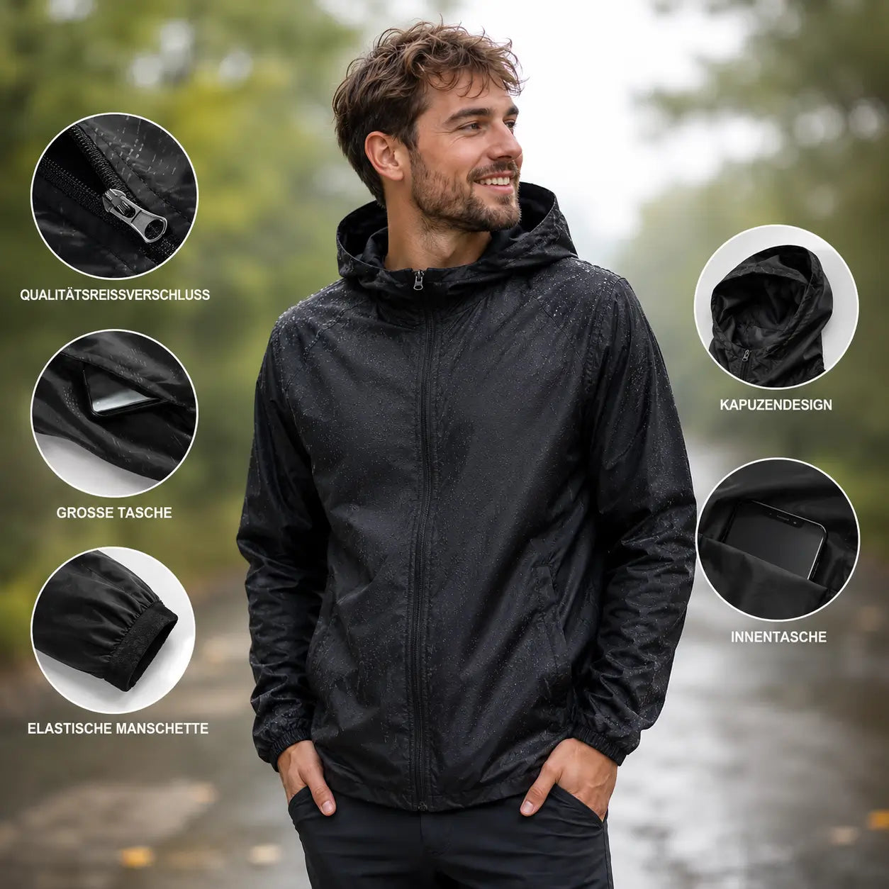 Regenjacke Funktionsübersicht 