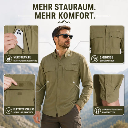 Herren UV-Schutz Hemd UPF 50+ | Atmungsaktiv & Schnelltrocknend