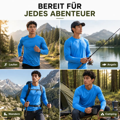 Herren UV-Schutz Langarmshirt UPF 50+ | Schnell trocknend