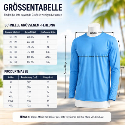 Herren UV-Schutz Langarmshirt UPF 50+ | Schnell trocknend