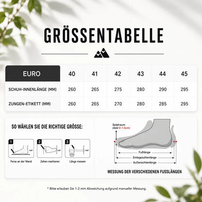 Wanderschuhe Größentabelle 