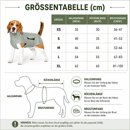 Wasserdichter Hundemantel | Regenmantel mit Bauchschutz