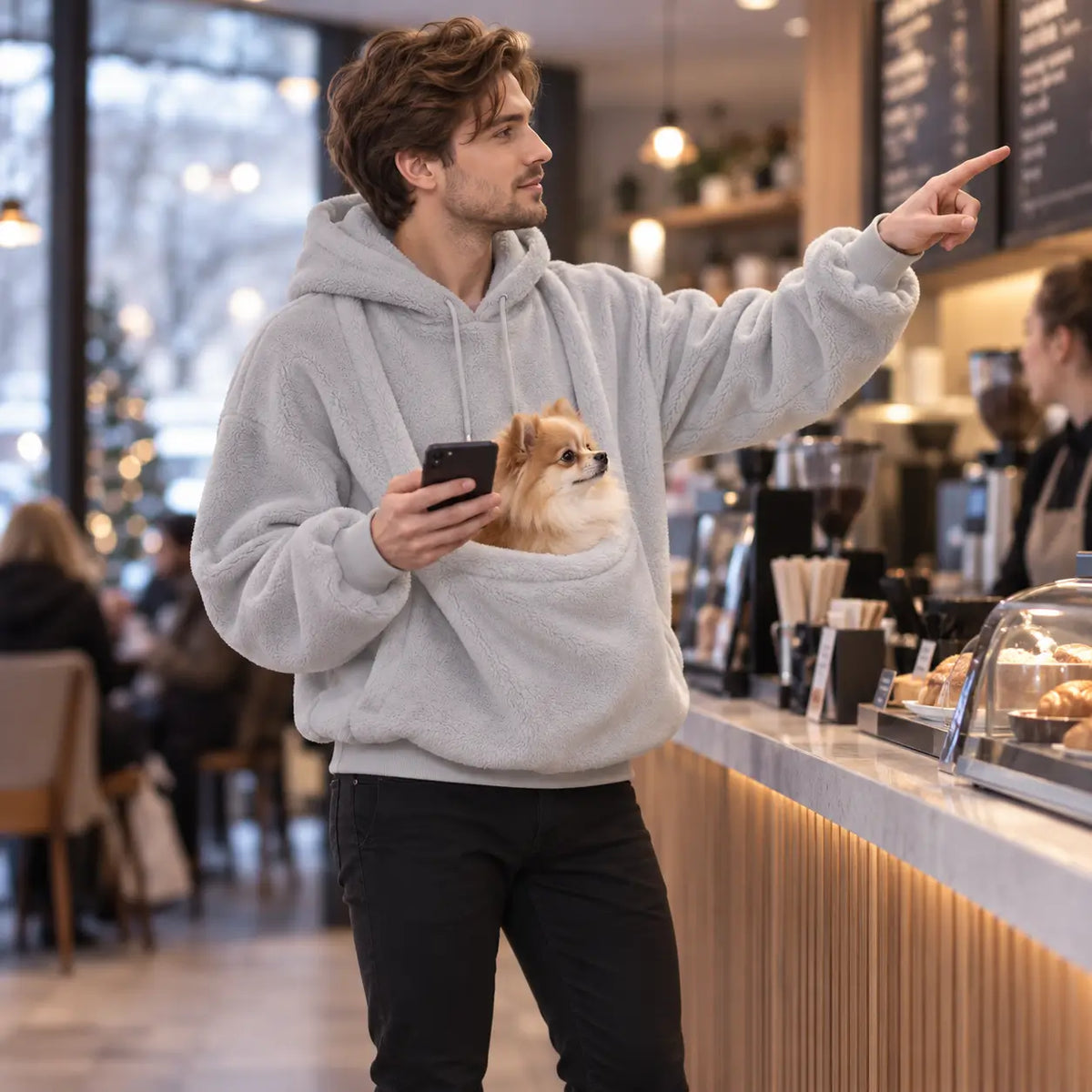 Hunde Tragepullover Lifestyle-Bild