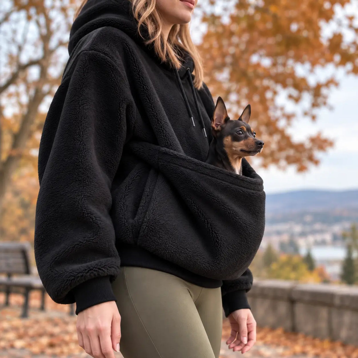 Hunde Tragepullover Lifestyle-Bild
