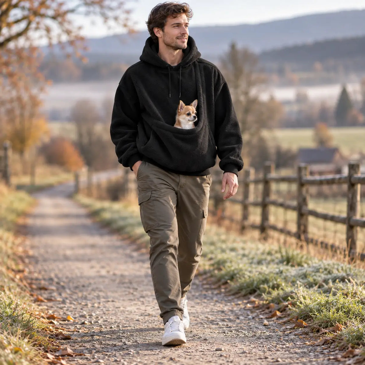 Hunde Tragepullover Lifestyle-Bild