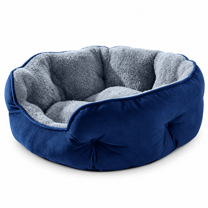 Hundebett Rund | Warmes Sherpa Donut Hundebett Waschbar