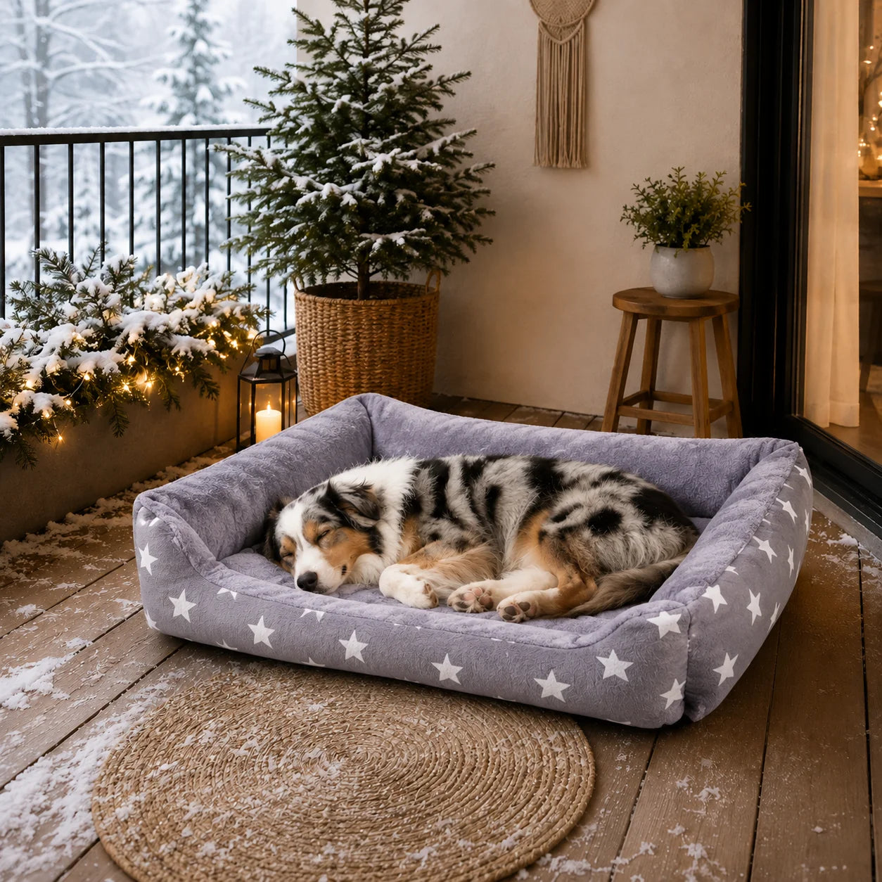 Hundebett_Winter_Warmes Lifestyle-Bild 