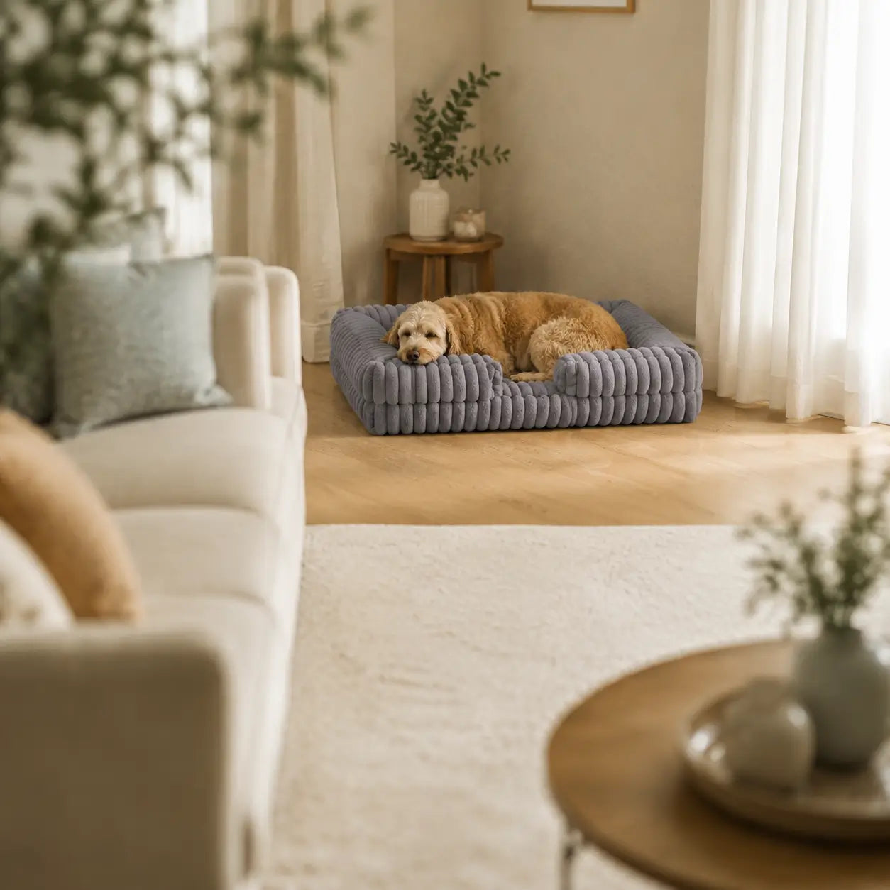 Hundebett mit Rand Lifestyle-Bild
