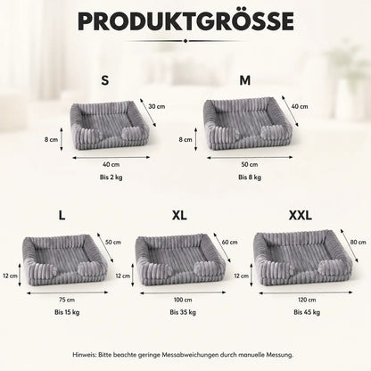 Hundebett mit Rand Produktgröße