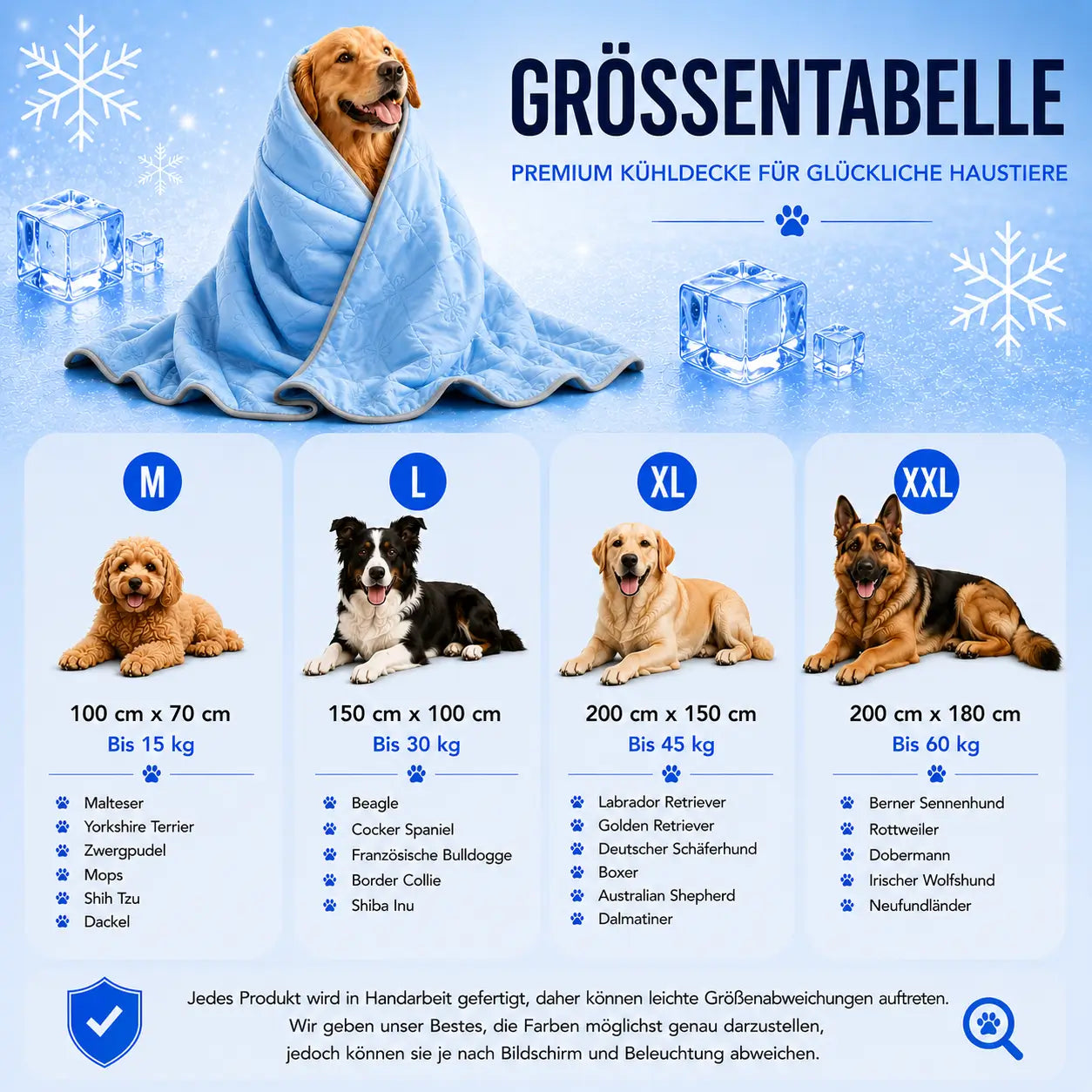 Kuhlende_Hundedecke Größentabelle 