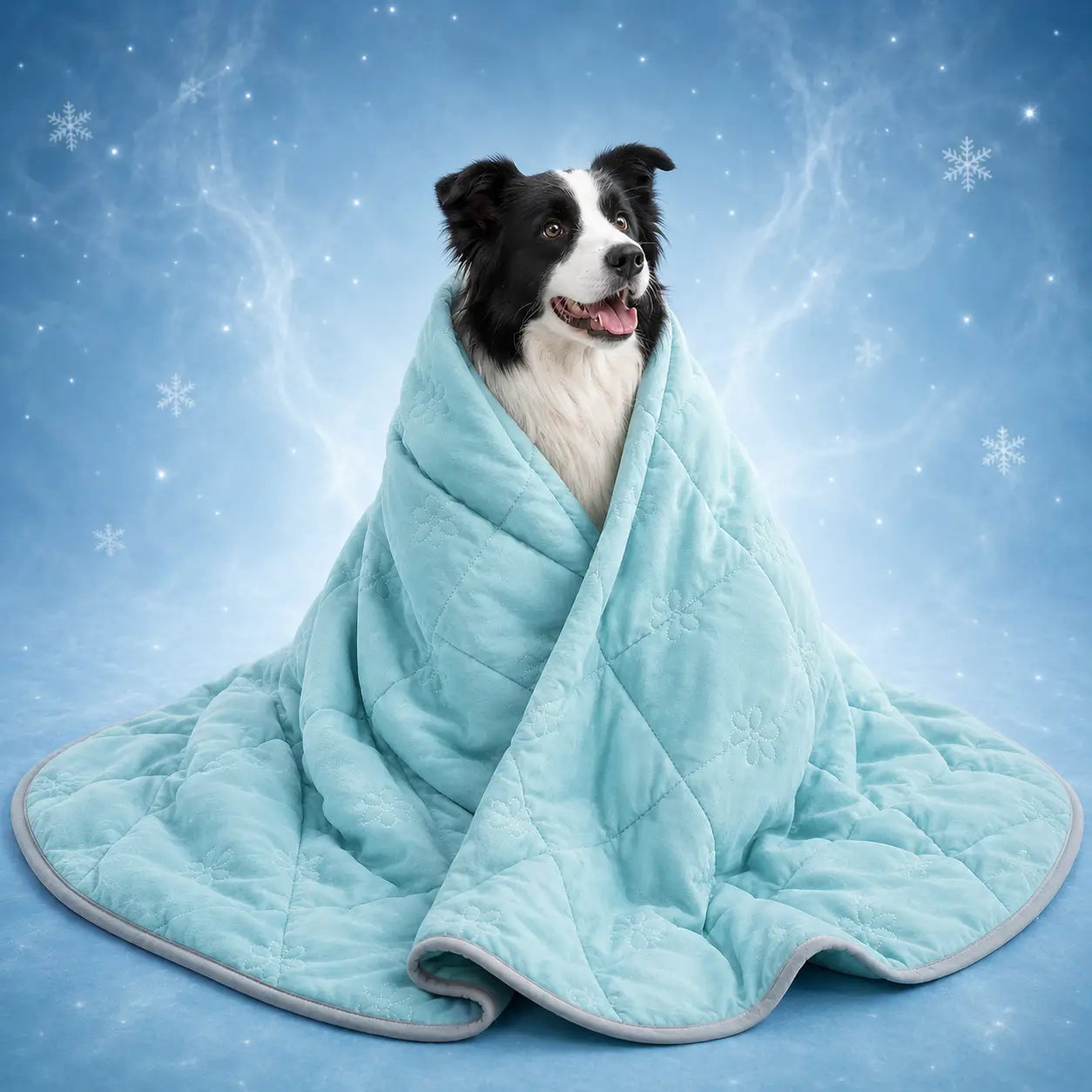 Hundedecke_ Türkisblau