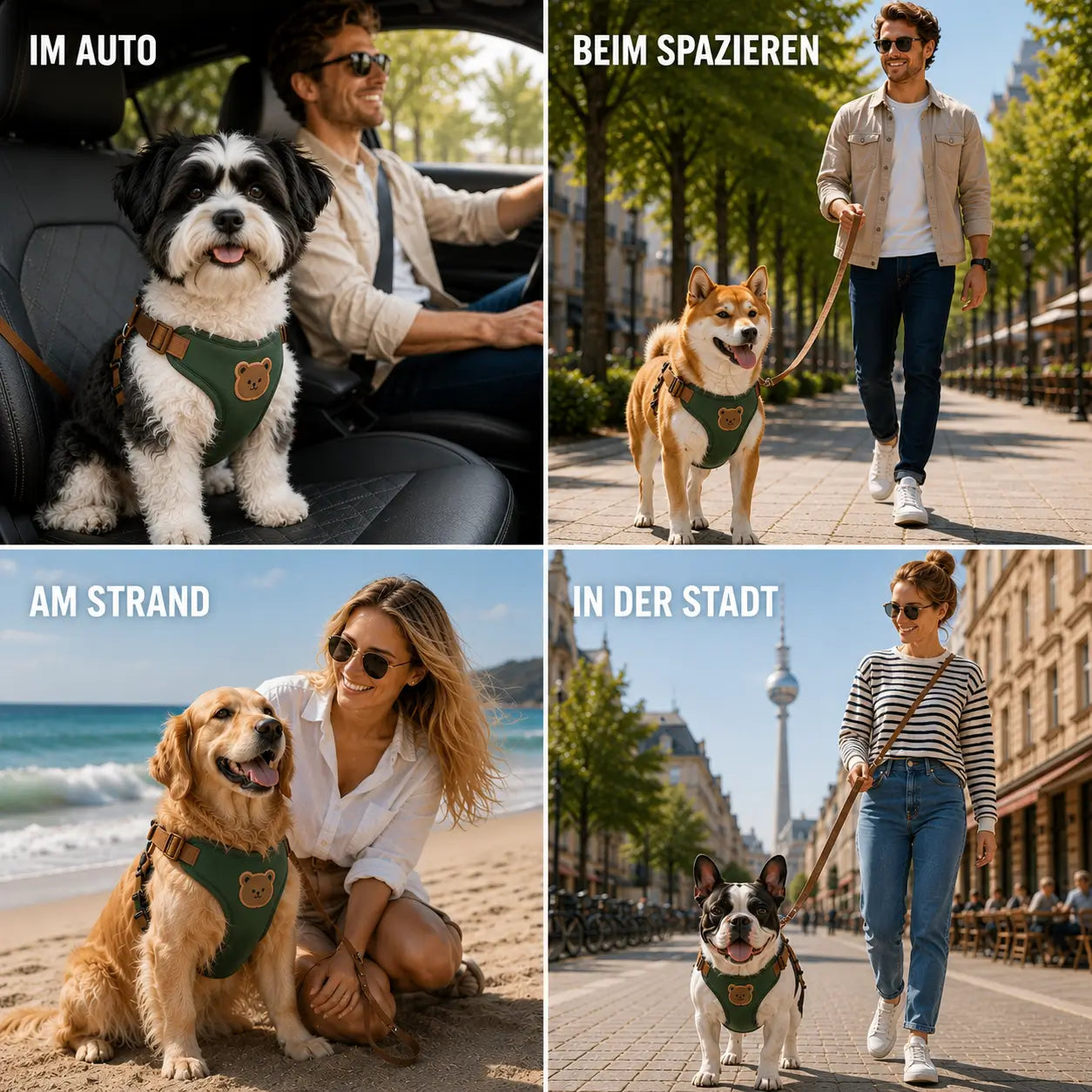Hundegeschirr_mit Anwendungsszenarien 