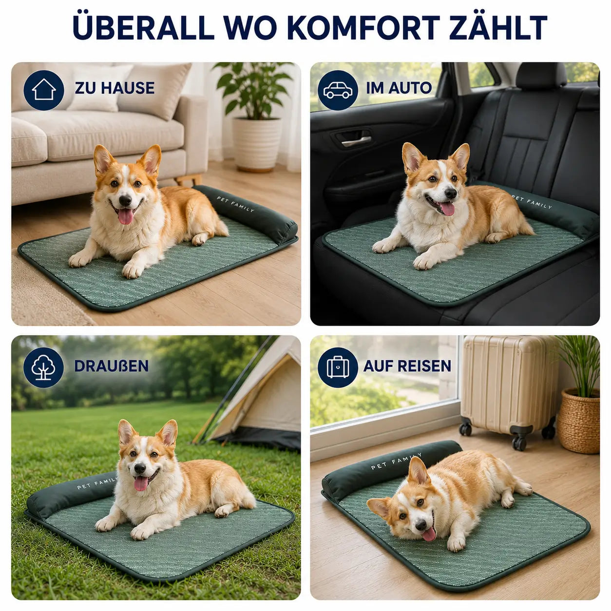 Kühlendes Hundebett  Anwendungsszenarien 