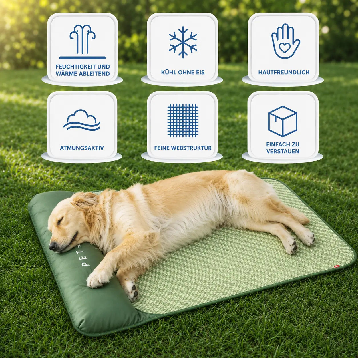 Kühlendes Hundebett  Funktionsübersicht 